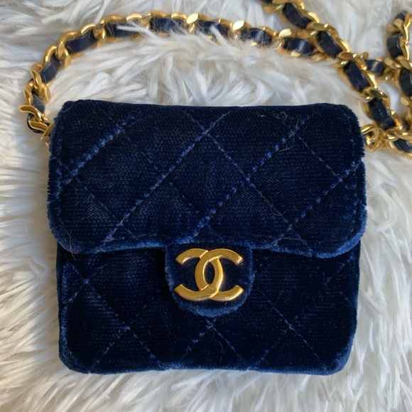 SOLD Chanel Mini Micro Velvet Bag - Picture 2 of 5